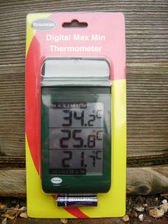 DIGITAL MAX MIN GREENHOUSE THERMOMETER for indoor / outdoor use 