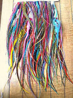 REAL FEATHER HAIR EXTENSION + BEADS/CHOOSE YOUR COLOR