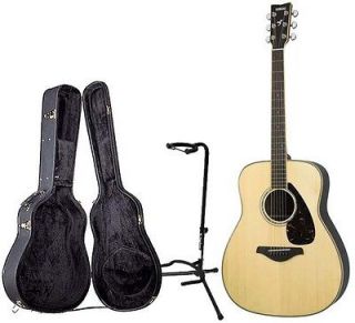  Acoustic Natural Finish Guitar Bundle w/FREE Hard Case and Stand