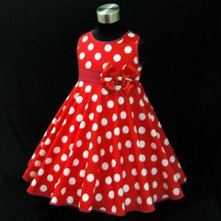 R3121 Baby Girl Halloween Red Baby Minnie Polkadotz Girls Dress 