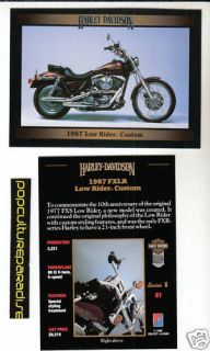 1987 87 HARLEY DAVIDSON FXLR LOW RIDER CUSTOM BIKE CARD