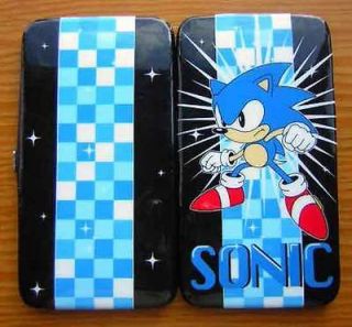 Sonic The Hedgehog hecker Design Black Hinge Snap Wallet NWT