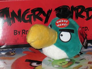 ANGRY BIRDS PLUSH 5 TOUCAN GREEN BIRD WITH SOUND