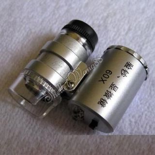 60x Jewelry LED Magnifier Mini pocket zoom Microscope