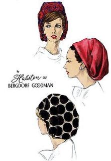   Vintage TURBAN HAT 6930 Fabric Material Sew Sewing Pattern HALSTON