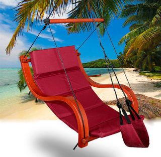 New Deluxe Hammock Air Chair Padded Hanging Lounge Chair Outdoor Patio 