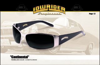 LowRider Shades CONTINENTAL SILVER / BLACK Authentic Black Sunglasses