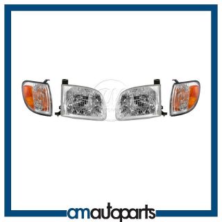 00 04 Toyota Tundra Truck Headlights Headlamps & Corner Parking Lights 