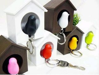 Bird Nest Sparrow House Key Chain Ring Chain Wall Hook Holders Plastic 
