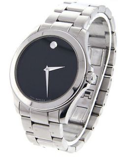 Movado Museum 84 E7 1891 Stainless Steel Black Dial Mens Watch