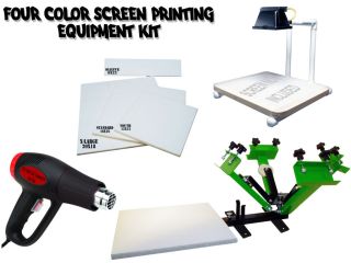   Printing Press 4 color/1station​, heat gun, exposure unit equipment