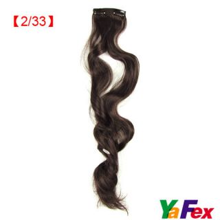   One piece Womens curly/wavy Clip in on Hair Extensions Hairpiece 55CM