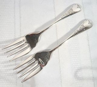   Birks Queen Mary Salad Desert Forks Regency Silver Plate 5 7/8 Inches