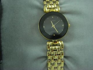 LADIES RADO FLORENCE WATCH R31837452 GOLD TONE BLACK DIAL NEW WITH 