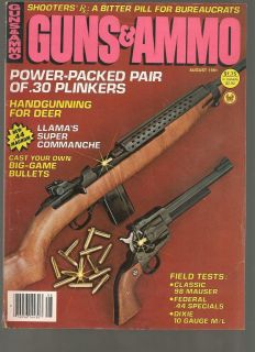   Magazine August 1981   Llama .44 Magnum Super Comanche pistol, rifle