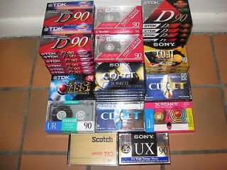 Blank NOS Cassette Tapes (lot of 55) TDK BASF Sony Scotch Maxell