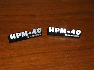 PIONEER HPM 40 GRILL LOGOS BADGES // PAIR