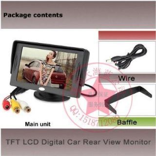 High Resolution Car Color TFT LCD Camera Monitor 2 Video Input 