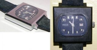 vintage men wristwatch Mortima watch 21jwl date corfam
