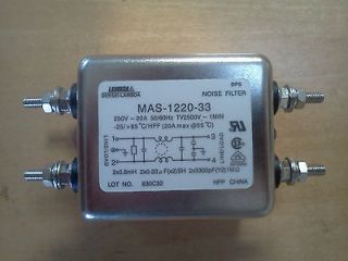 QTY 2 Densei Lambda MAS 1220 33 Noise Filter 250V 20A 50/60HZ