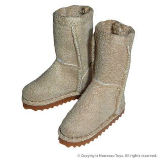 Scale Female Shoes   Beige Skin Leather Boots