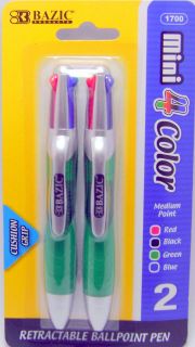 in 1 pen / 4 color pen / multi color MINI pen, Ballpoint GREEN