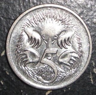 Australia 5 cents Echidna animal coin