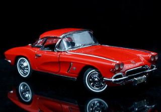 1962 Chevrolet Corvette Diecast 124 Scale Red w/FREE Display