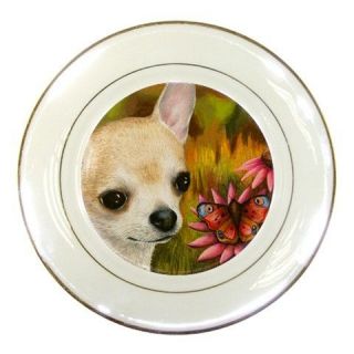 Collectable Porcelain Plate from art painting Dog 85 Chihuahua 