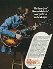 1974 GIBSON Howard Roberts Custom Guitar Model Original Ad