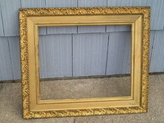 Antique Aesthetic Eastlake Victorian Picture Frame Ornate Large Gold 