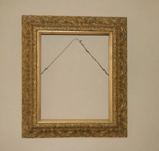 Antique Wood and Gesso Picture Frame Large Rectangle Gold Gilt 28 x 