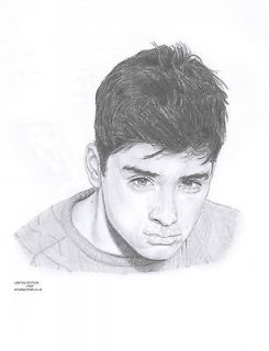   MALIK   1D   One Direction   Limited Edition pencil art drawing print
