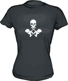 Crossed Paintball Guns With Skull tee Shirt PICK SM 6XL