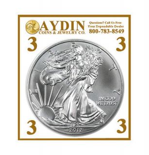   Ounce American Silver Eagle GEM BU Coins 999 Fine Silver Uncirculated