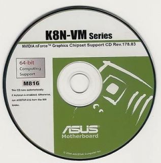 ASUS K8N VM Motherboard Drivers Installation Disk