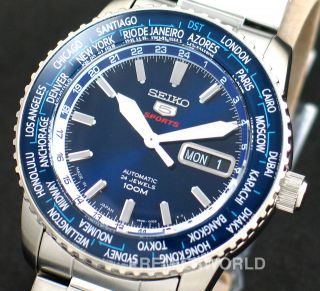 SEIKO SPORTS MEN AUTOMATIC / HAND WINDING 100M WATCH SRP125J1 MADE IN 