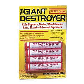 12 Giant Destroyer Smoke Bombs Kill Gophers Moles Rats Skunks Ground 
