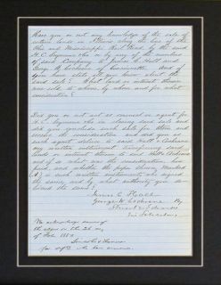 Abraham Lincoln William Herndon Signed Legal Document