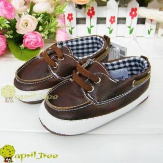 New Brown Toddler Baby Boy shoes Trainer Prewalker (E93)6 18M size 234