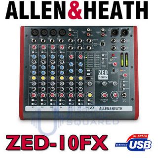 Allen & Heath ZED 10FX 10 Channel Audio Mixer w/Effects