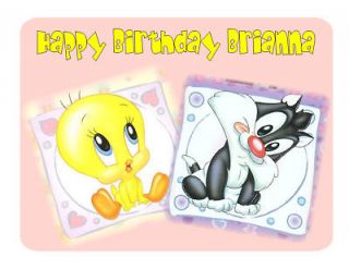 Baby Looney Tunes edible party cake topper cake image