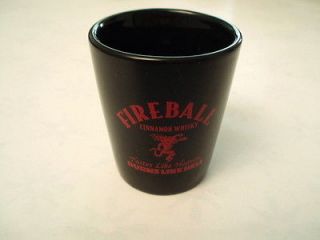 Lot of TWO NEW Fireball whiskey ceramic shot glasses. Letter B. Nice