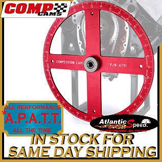 COMP 16 ENGINE PRO CAMSHAFT CAM DEGREE DEGREEING WHEEL RED ANODIZED 