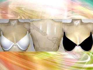 Clear back and strap multiway plunge bra. size 34 36 38 40