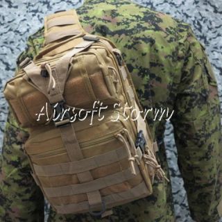 Airsoft Gear Utility Shoulder Sling Bag Backpack Size L Coyote Brown