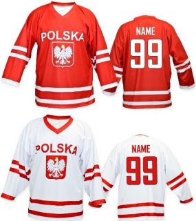 Team POLAND Ice Hockey Fan Replica Jersey/Adult+Youth sizes/Blank or 