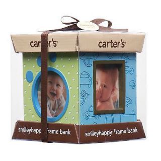    CARTERS SMILEY HAPPY FRAME BANK  BABY PICTURE FRAME PERFECT GIFT