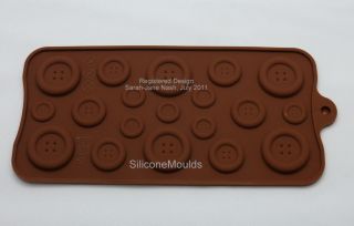   BUTTONS Chocolate Candy Cake Topper Silicone Bakeware Mould Craft