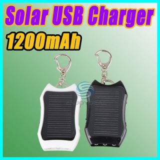 1200mAh Mini Solar USB Charger Battery for iPhone HTC MP3 MP4 2 Colors